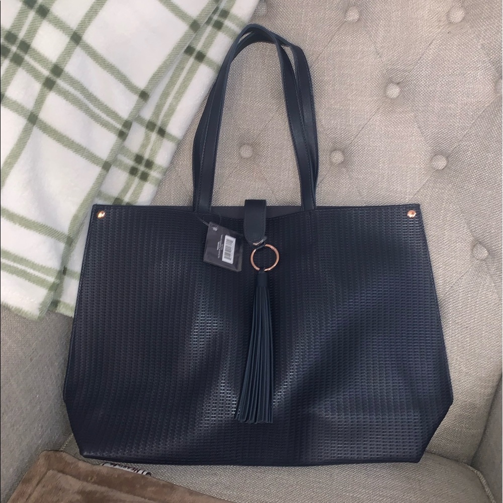 BRAND NEW Ulta Beauty tote. Navy with rose gold fixtures.